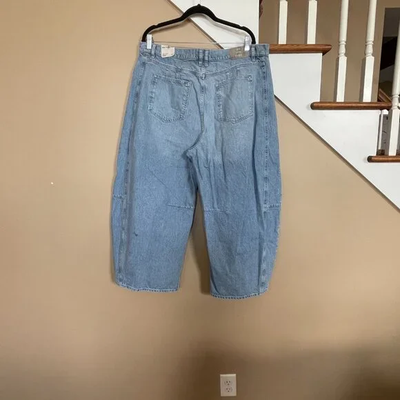 COPY - Free People We the Free CRVY Venus Barrel Jeans sz 35 - Picture 5 of 8